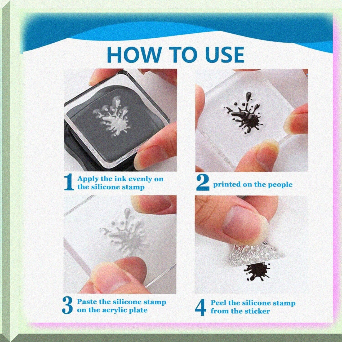 Retro Graffiti Clear Silicone Stamps 4.3x6.3inch