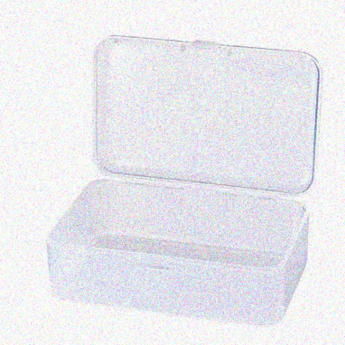 5 Pcs Rectangular Clear Plastic Storage Containers 3.35"x2.17"