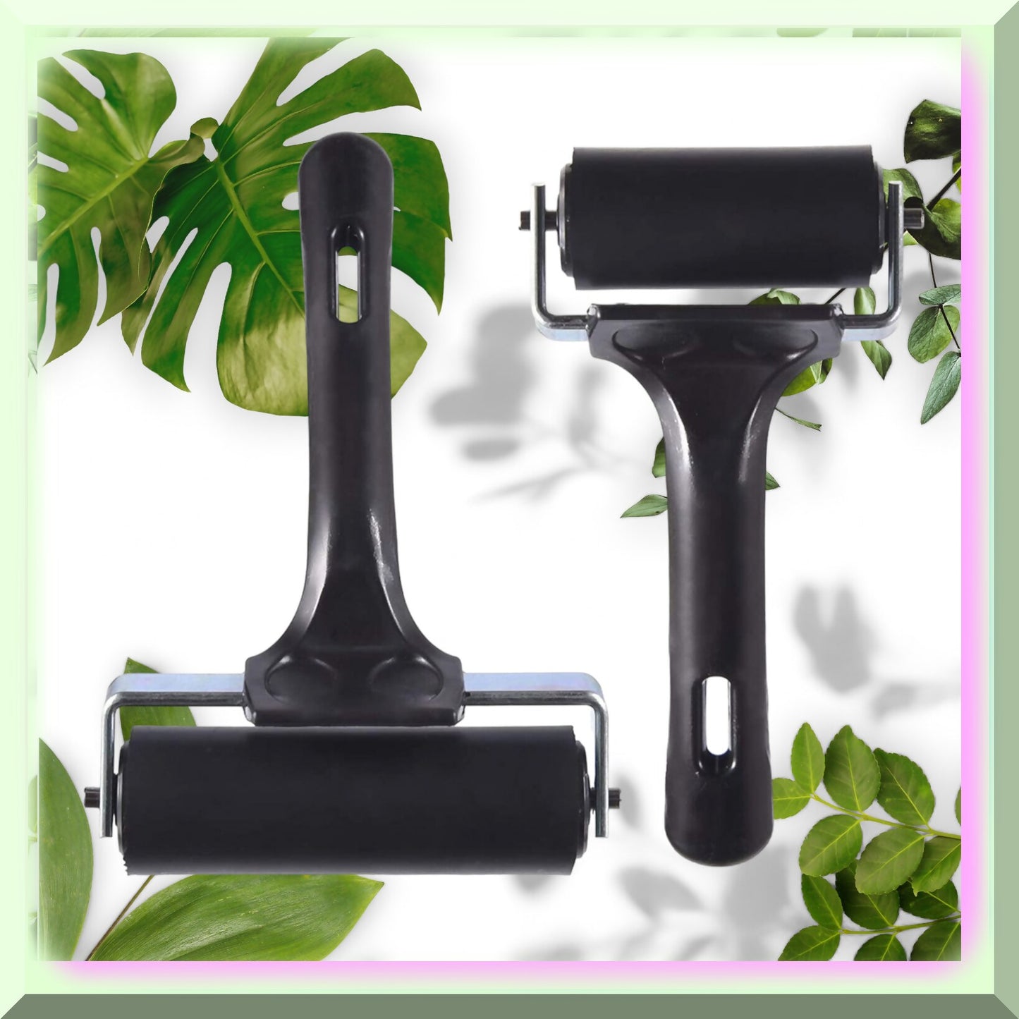 2PCS Rubber Brayer Rollers for Printmaking and Painting