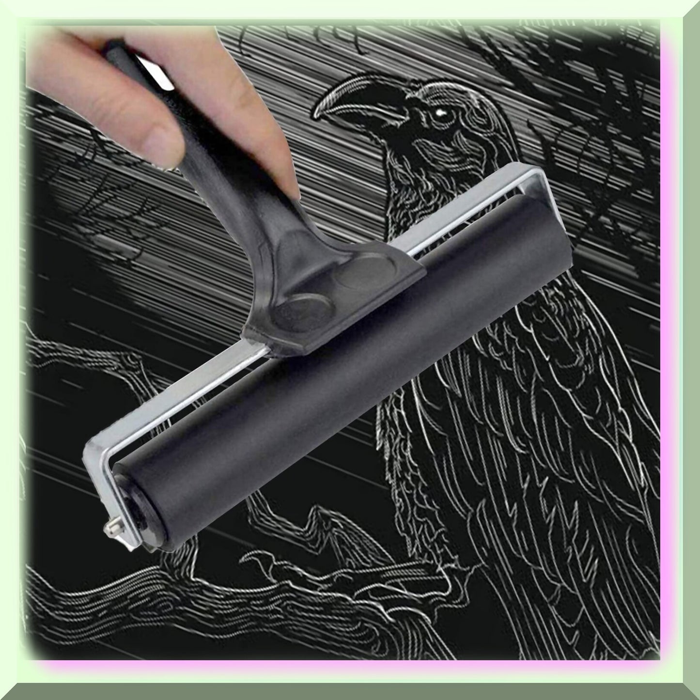 2PCS Rubber Brayer Rollers for Printmaking and Painting