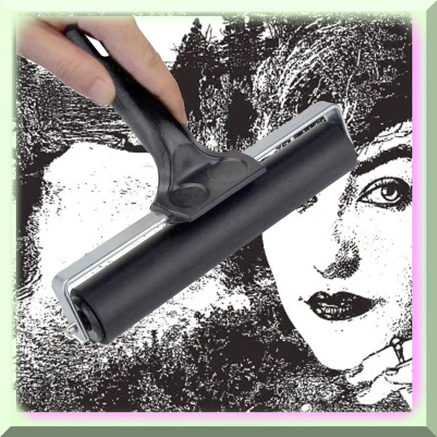 2PCS Rubber Brayer Rollers for Printmaking and Painting