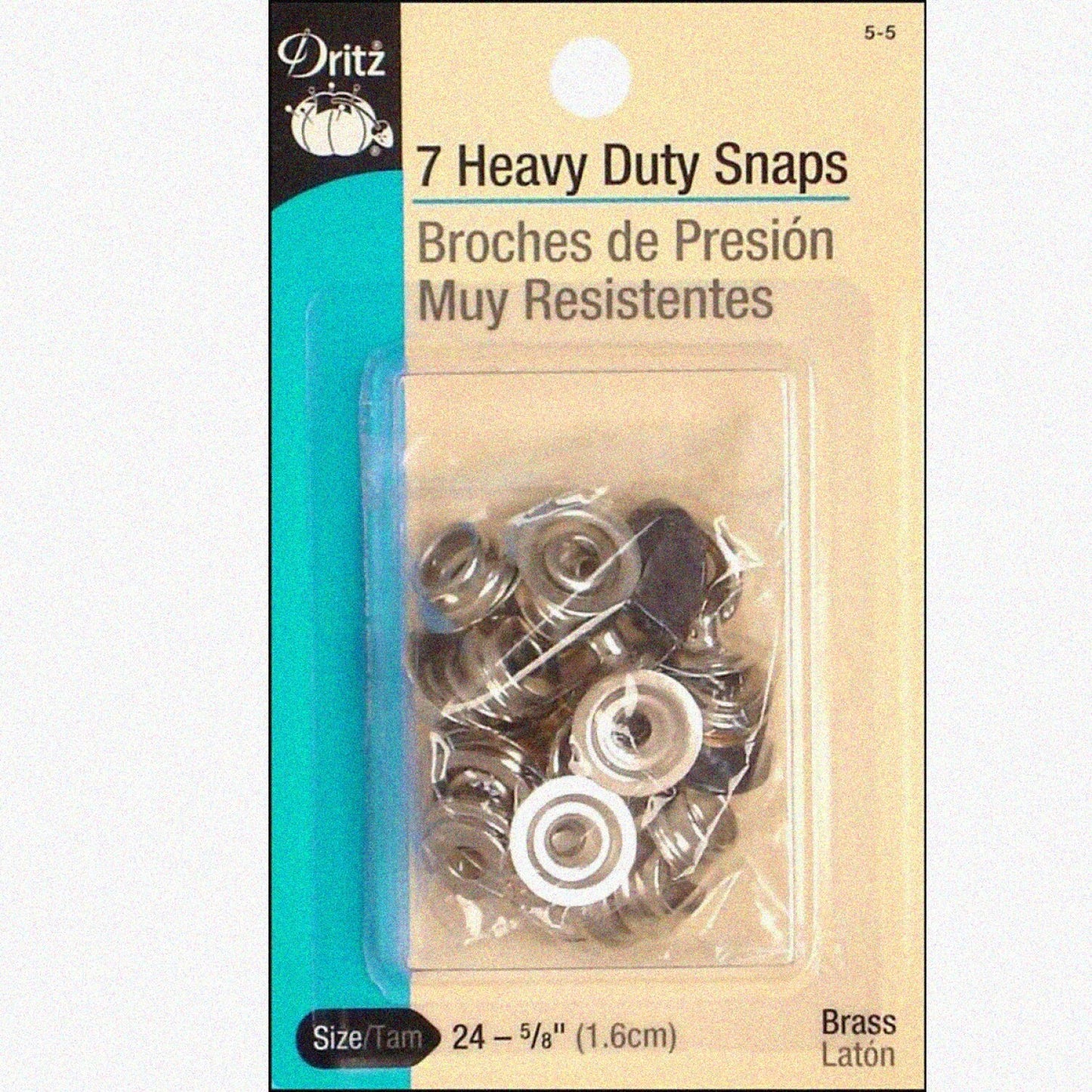 Heavy Duty Snaps Navy Size 24 5/8-Inch 7 Sets