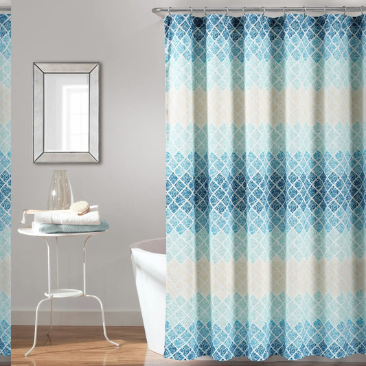 Medallion Ombre Shower Curtain 72x72 Blue Navy