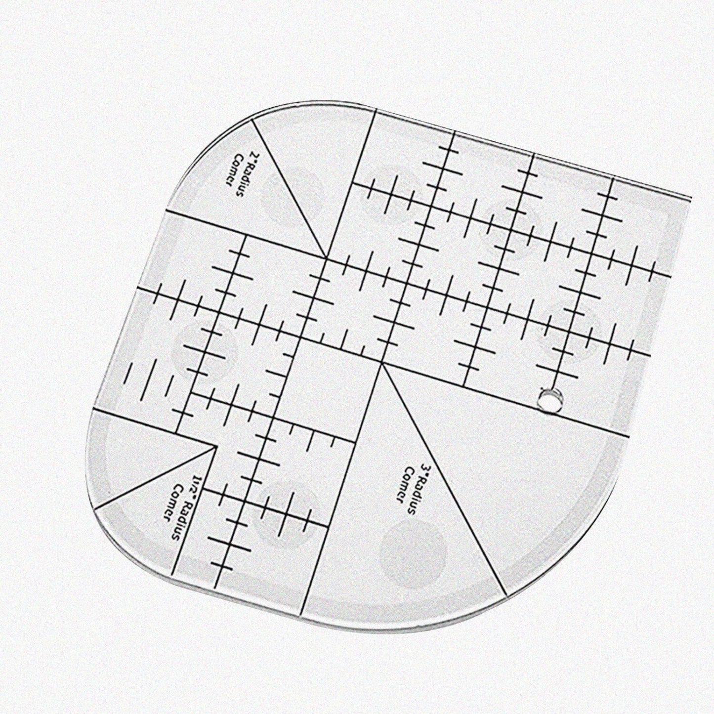 Creative Curved Corner Cutter Quilt Ruler Acrylic Sewing Patchwork Tool