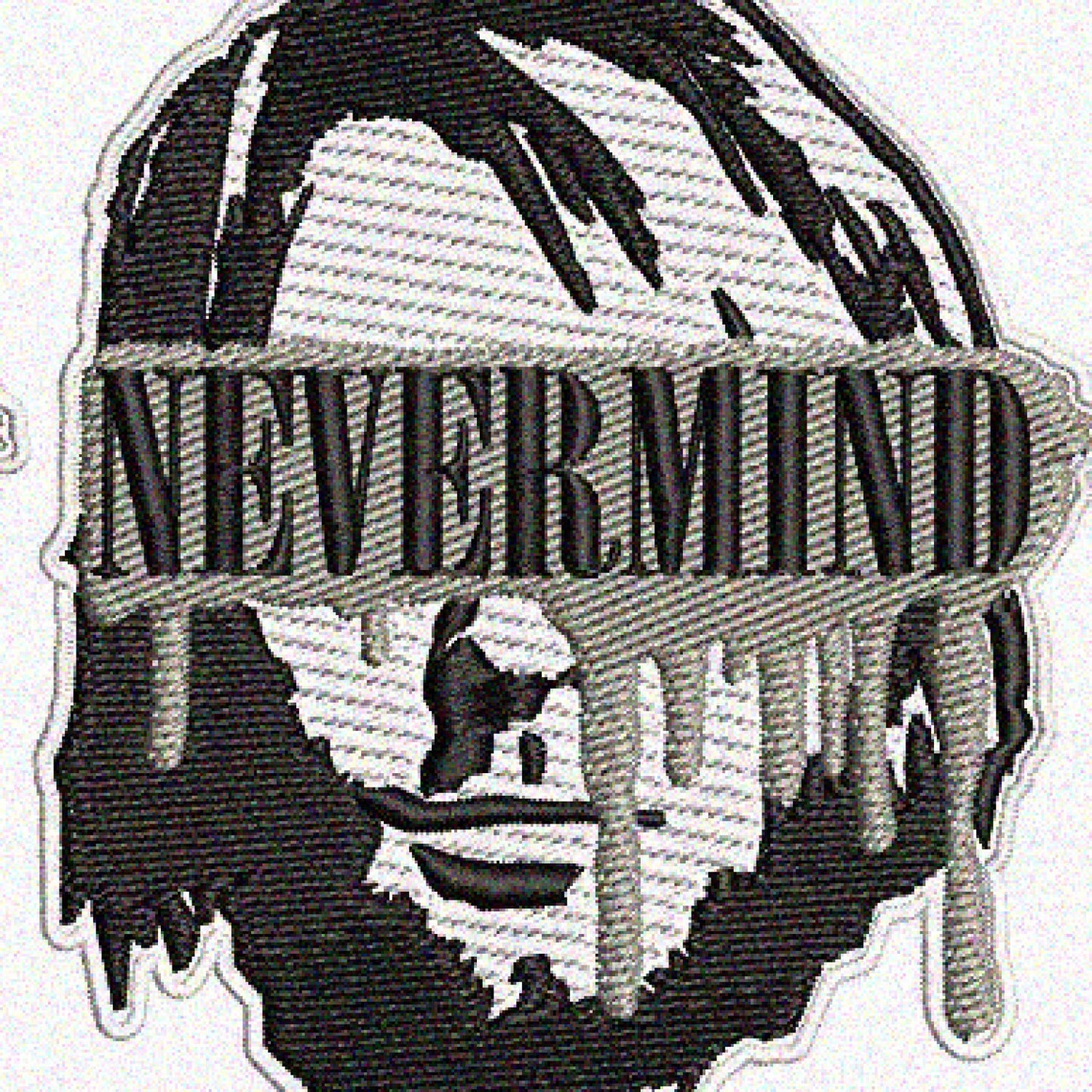 Cobain Grunge Embroidered Iron-On Patch 4x3 Inches