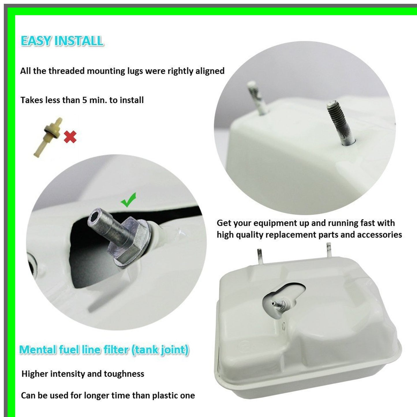 Honda GX160 GX200 Replacement Gas Fuel Tank for Reliable Performance