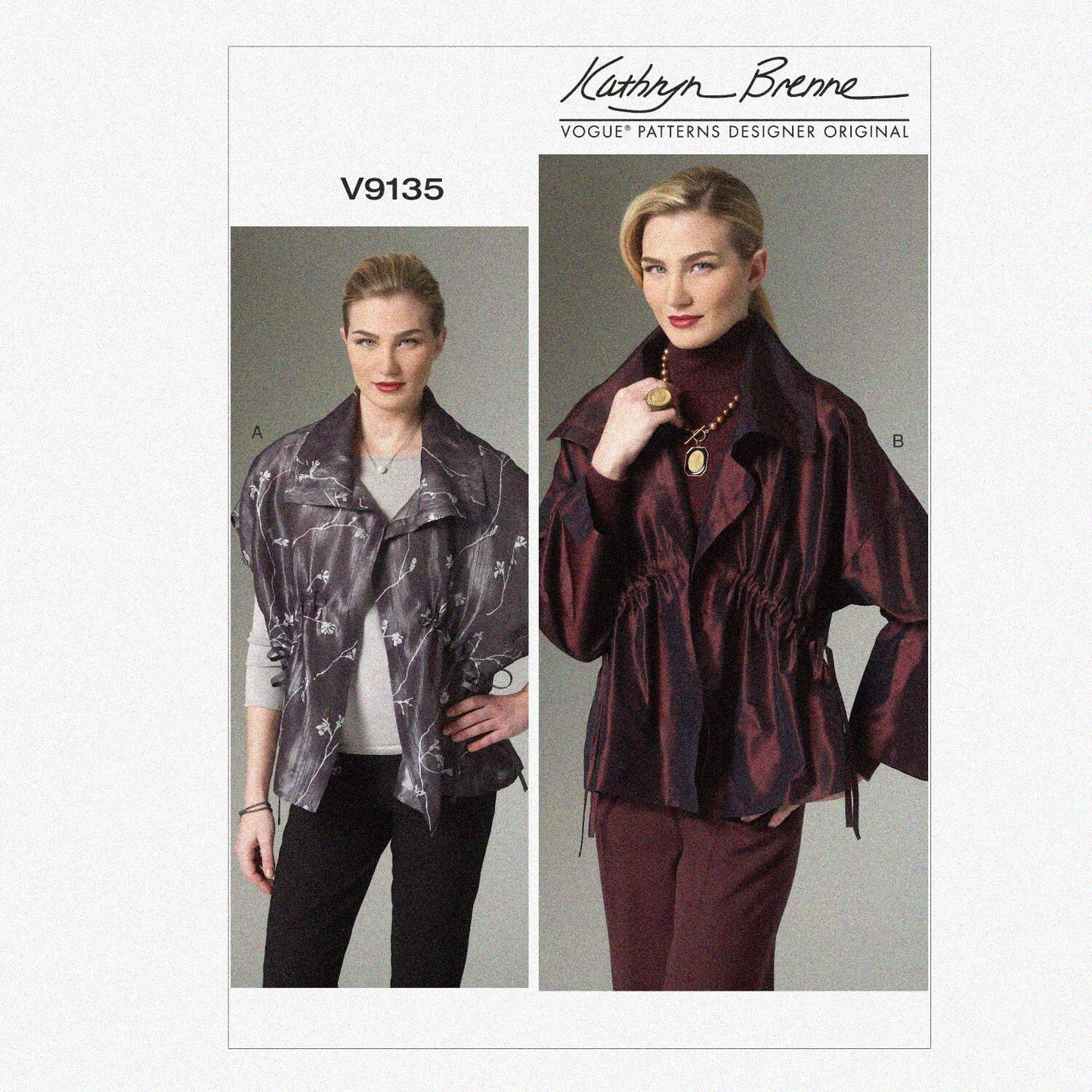 V9135 Misses' Vest and Jacket Sewing Pattern, Size ZZ Large-XXL