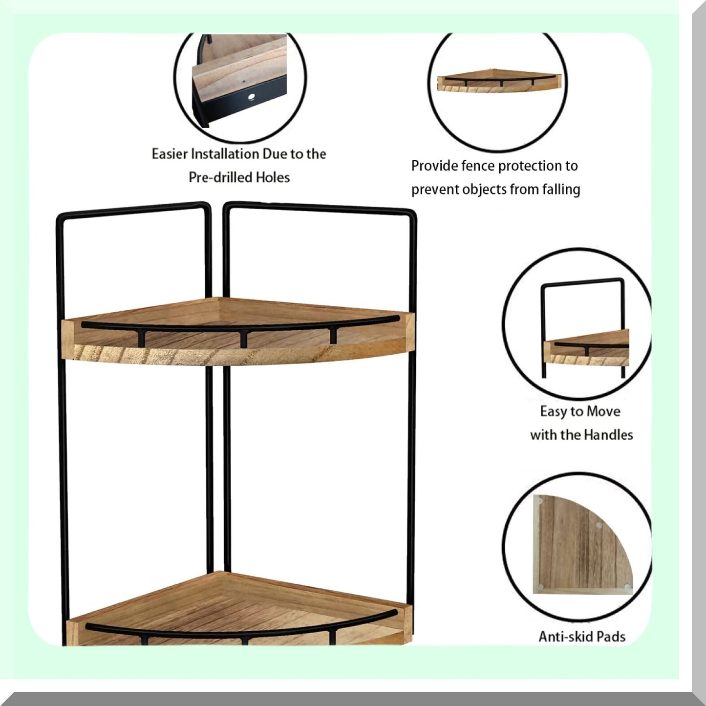 2-Tier Bathroom Counter Organizer Brown