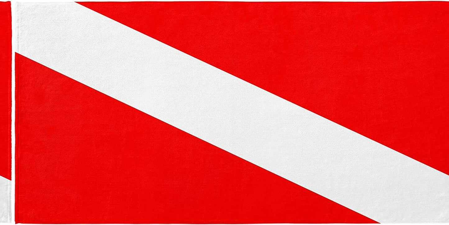 Diver Flag Beach Towel 30 x 60 inch 100% Cotton