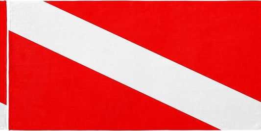 Diver Flag Beach Towel 30 x 60 inch 100% Cotton