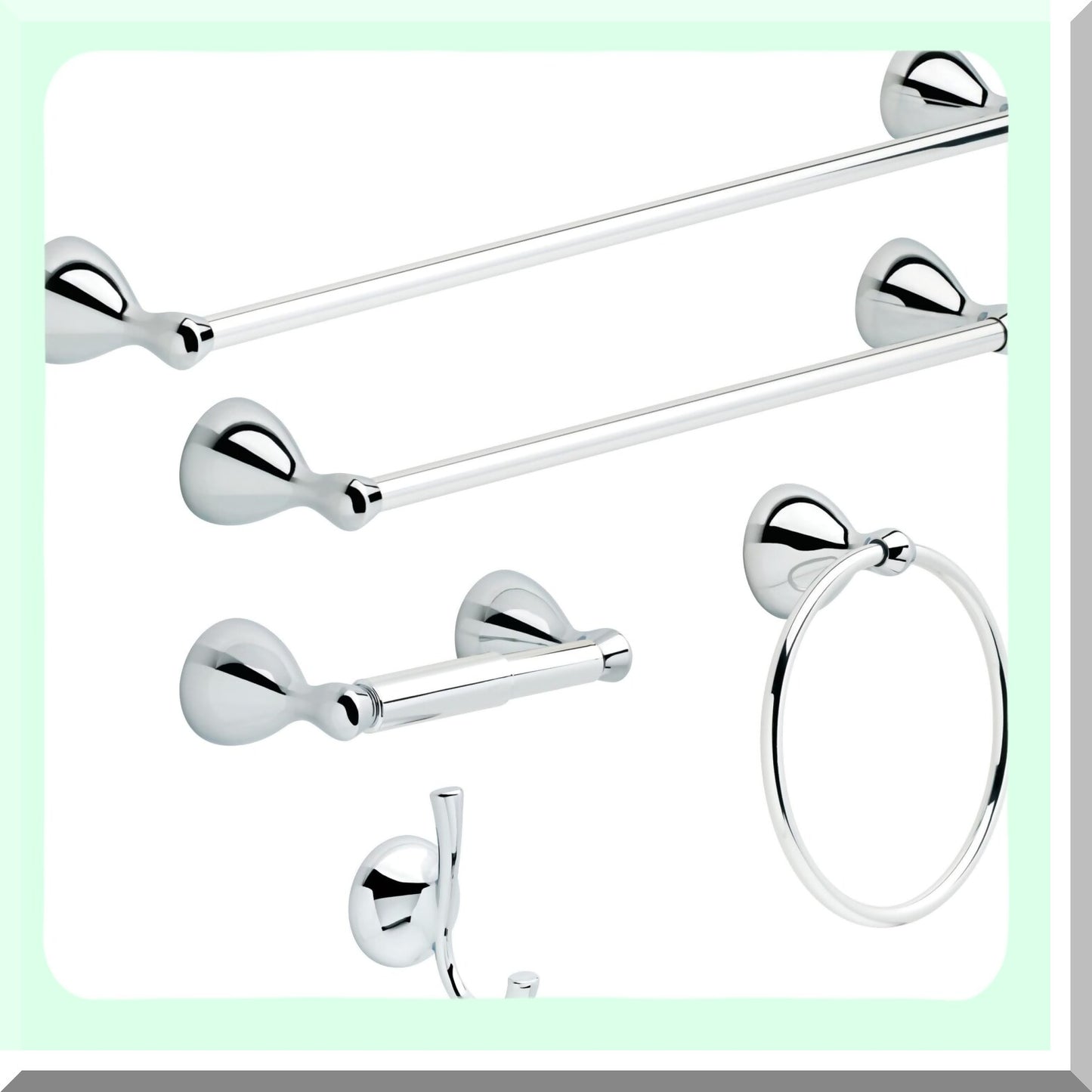 Foundations Tet Paper Holder Polished Chrome