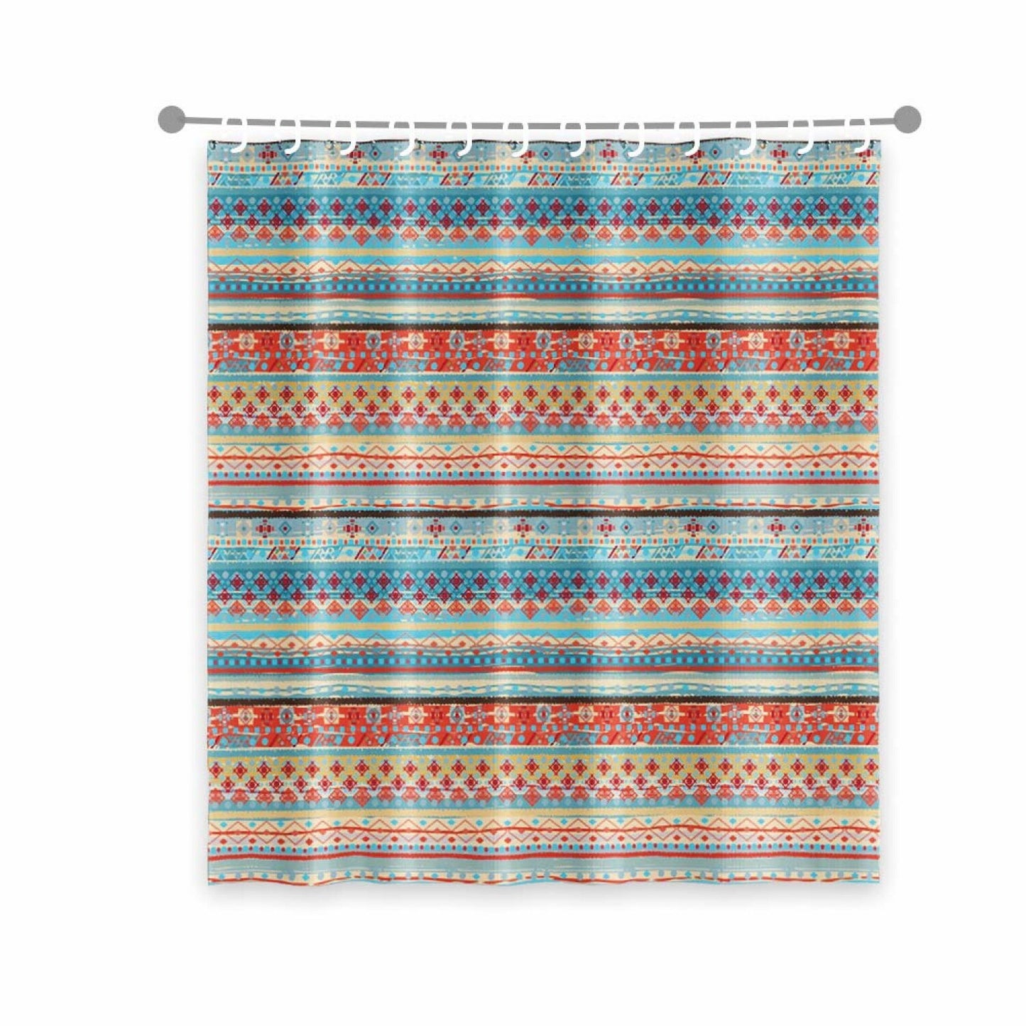 59x71inch Colorful Boho Fabric Shower Curtain