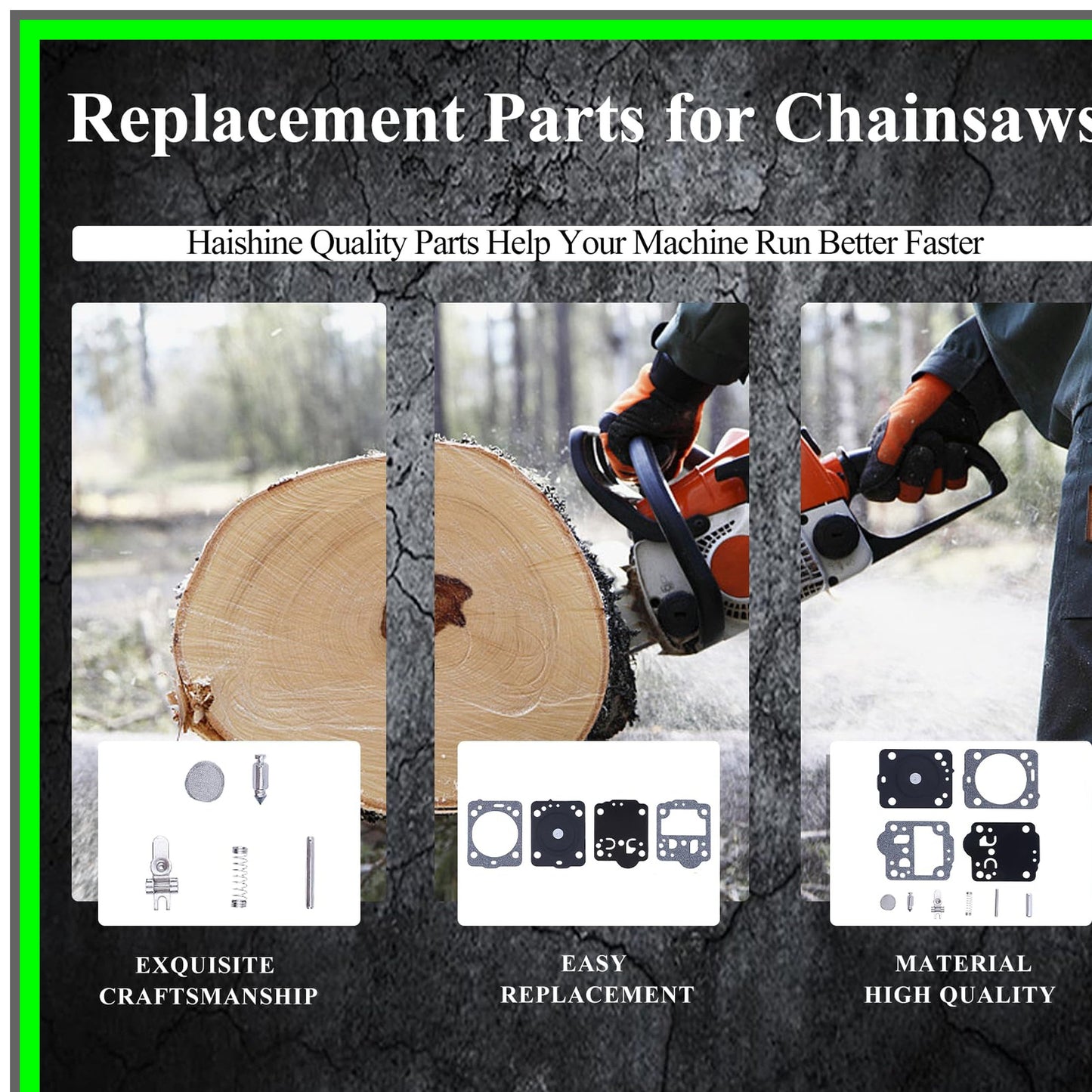 Carburetor Diaphragm Repair Kit for Husqvarna Jonsered Chainsaws 2-Pack