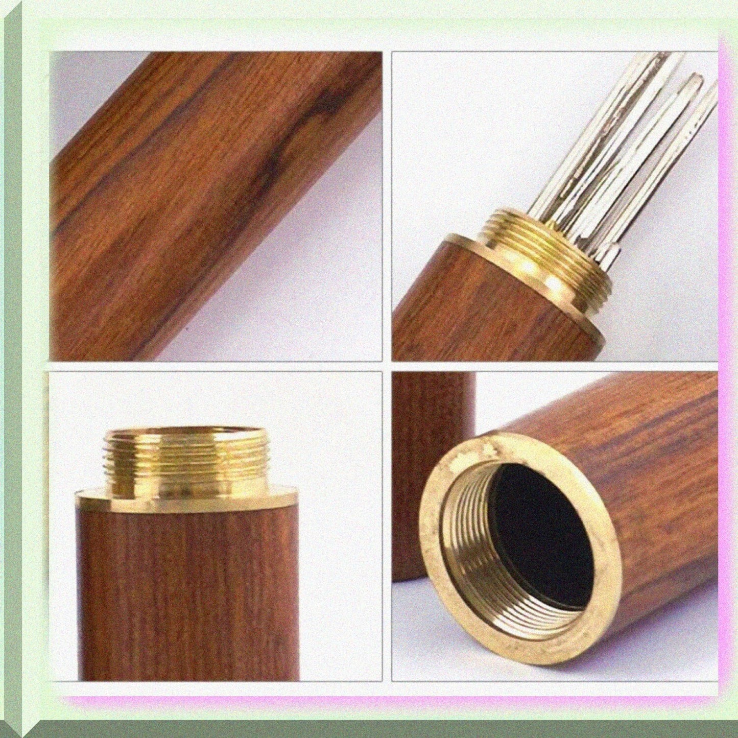 4 Pcs Wooden Sewing Needle Cases