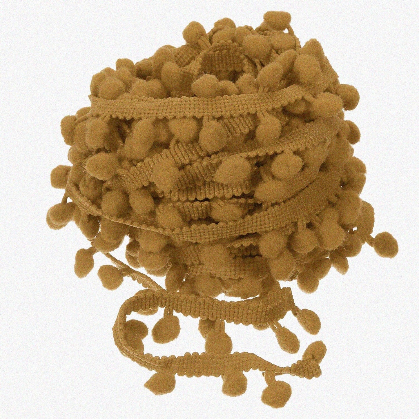 10 Yards Khaki Pom Pom Fringe Trim 8mm