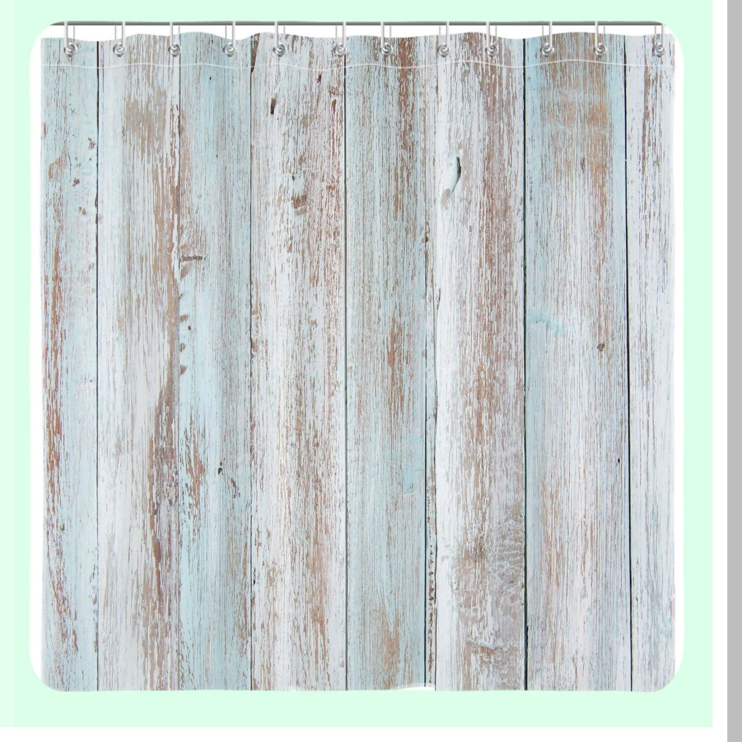 Vintage Wood Barn Shower Curtain 72x72 Inch with 12 Hooks