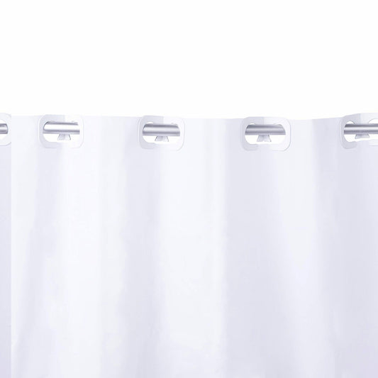 Medium Weight Waterproof PEVA Shower Curtain Liner White