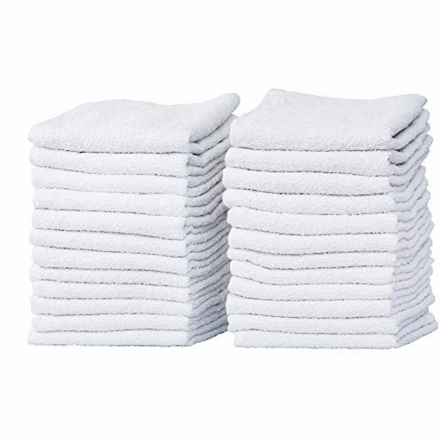 24-Pack White Cotton Washcloths