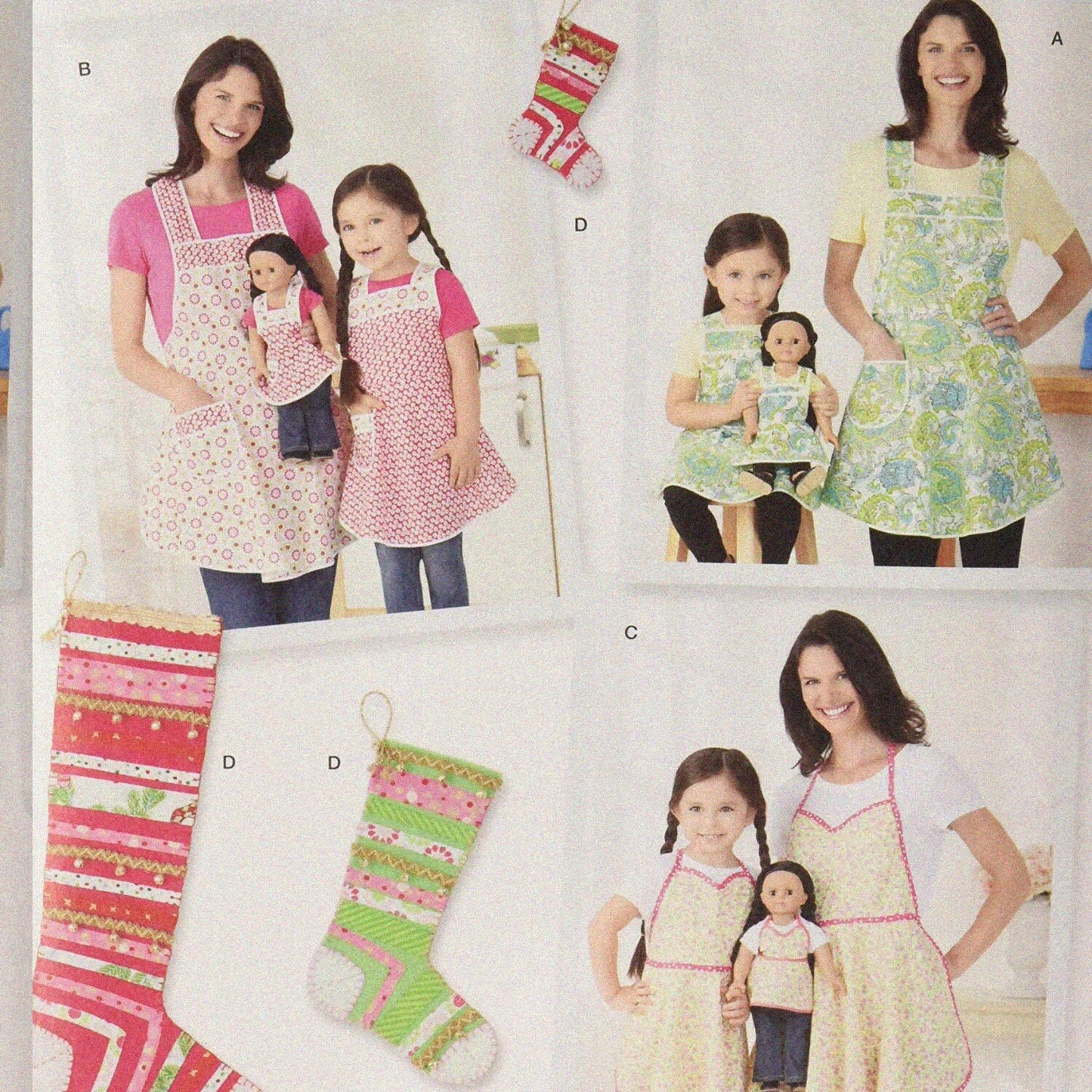 Child, Women's, and Doll Apron Sewing Pattern Kit