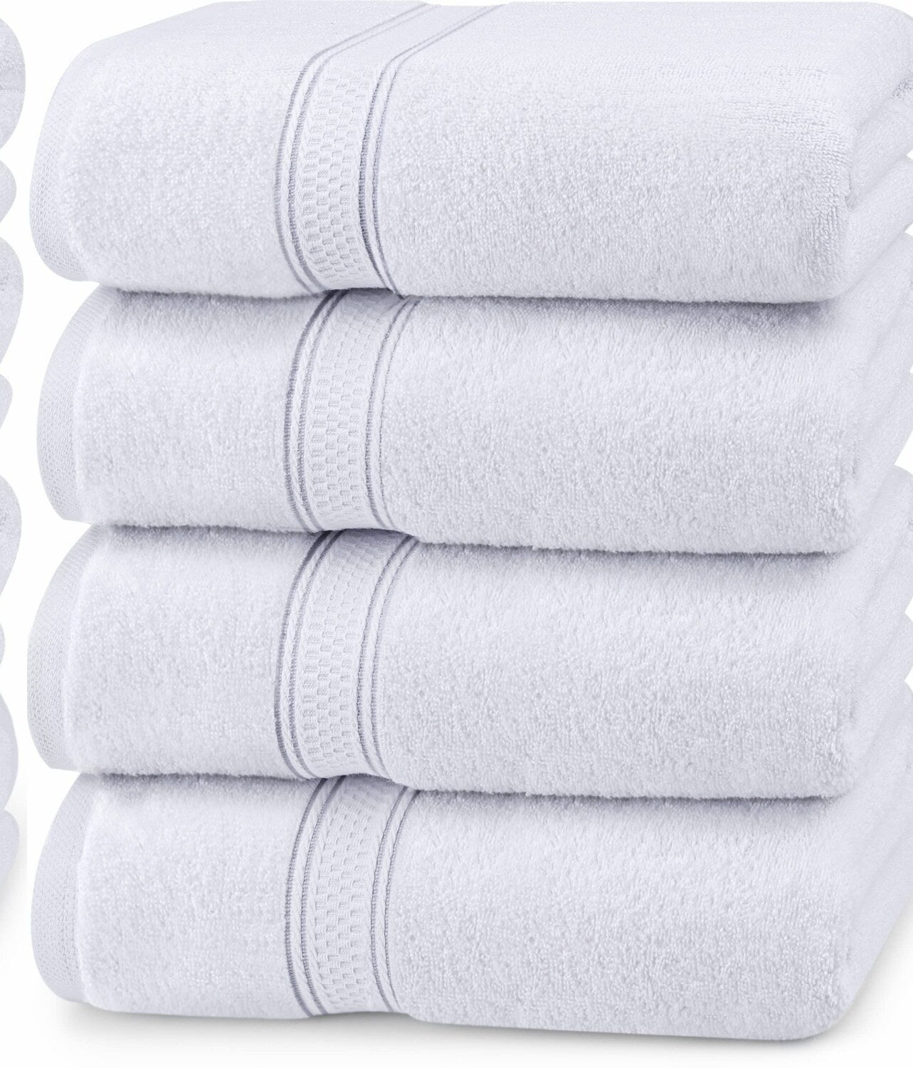4 Pack Cotton Bath Towels 27x54 Inches