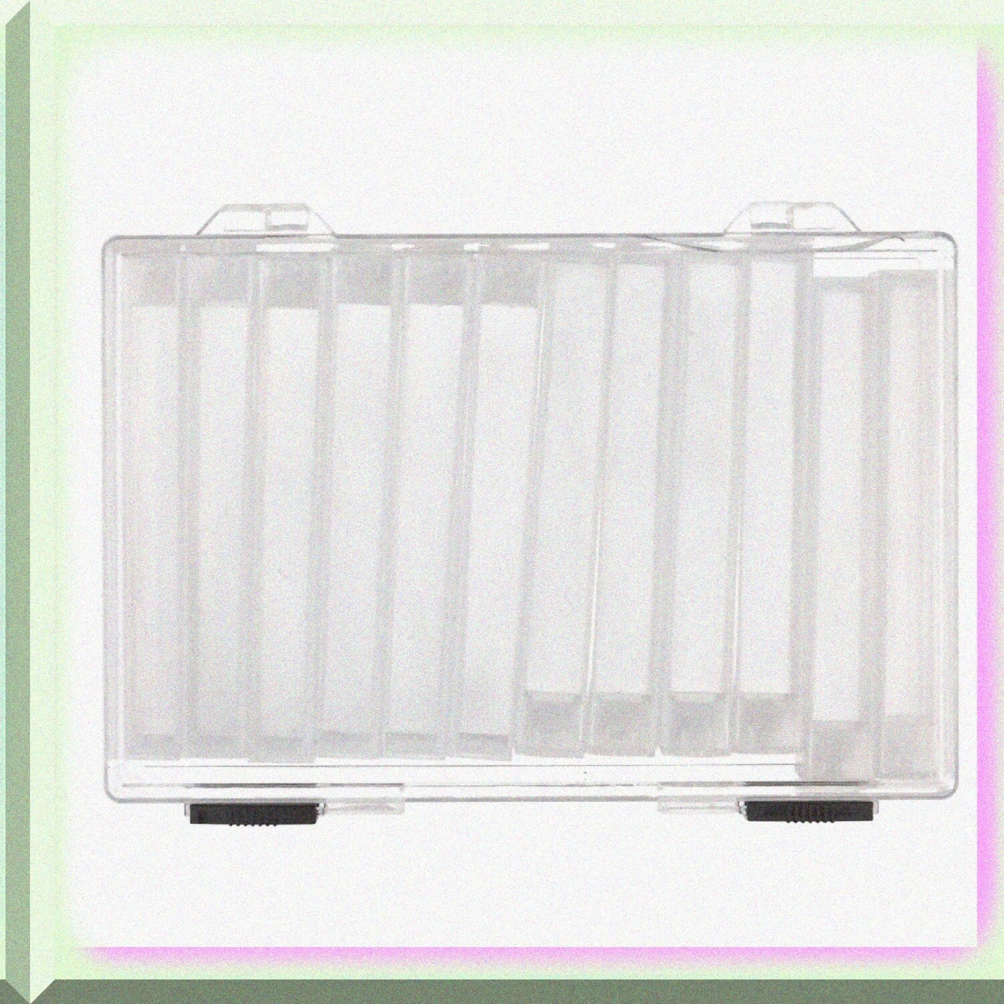 12 Clear Plastic Flip Top Storage Containers