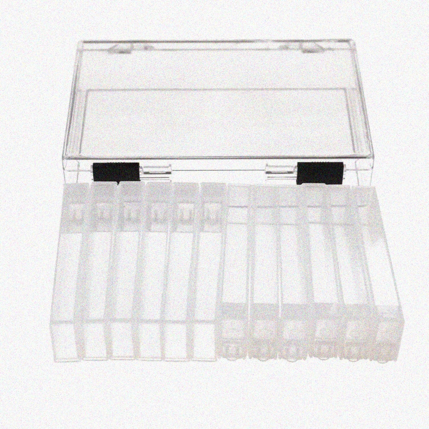 12 Clear Plastic Flip Top Storage Containers