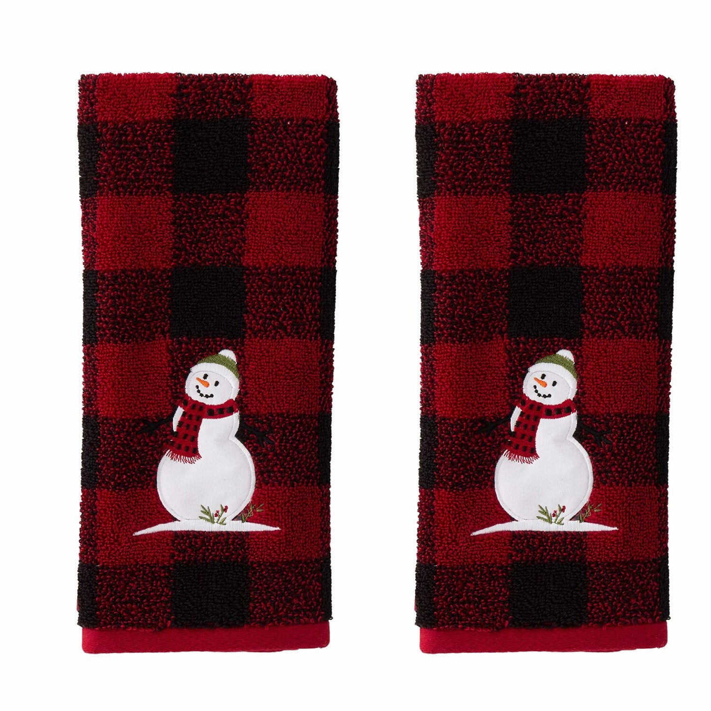 Woodland Winter Red Hand Towel Set 2-Piece