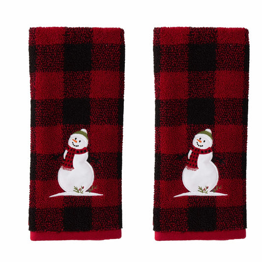 Woodland Winter Red Hand Towel Set 2-Piece