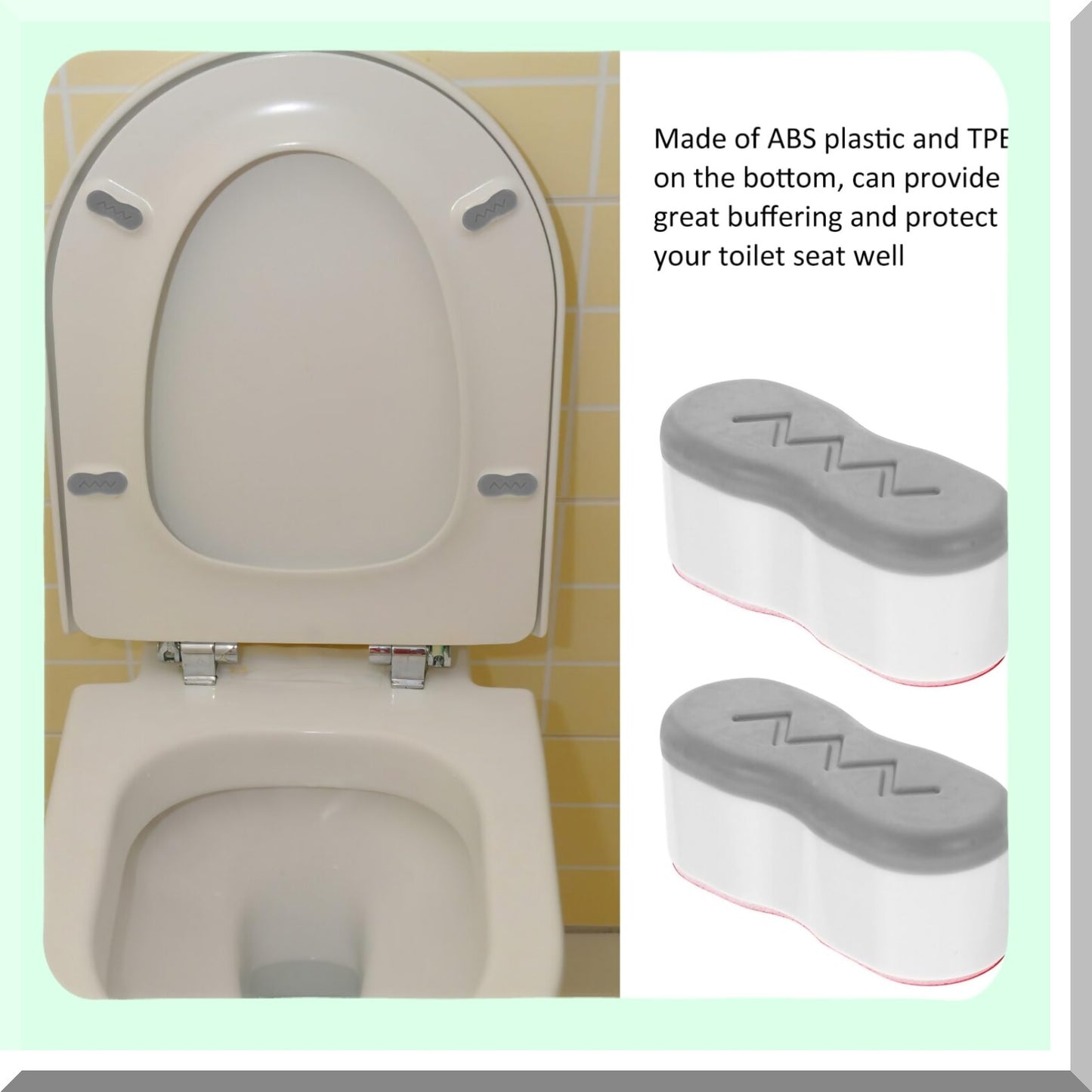 8 Pieces White Replacement Tet Seat Bumpers