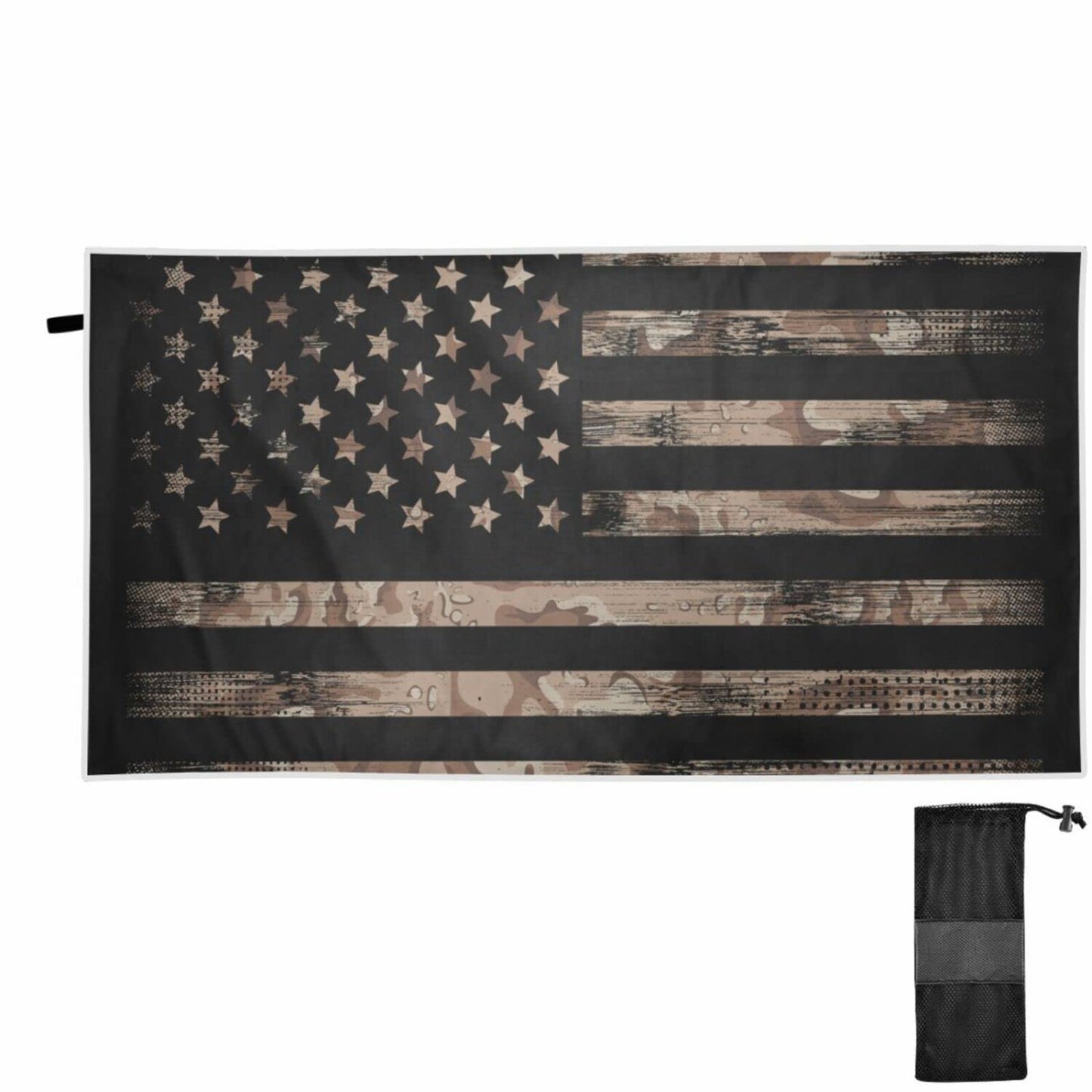 Beach Towels USA Flag Desert Camouflage Oversized 30x60in