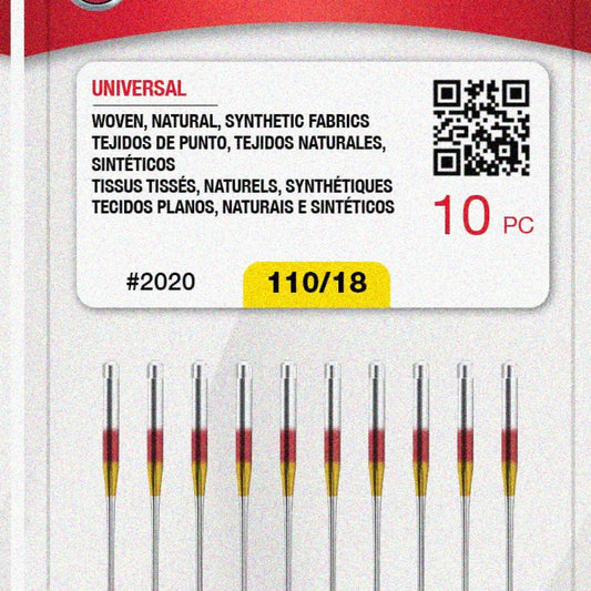 10-Pack Universal Sewing Machine Needles Size 110/18
