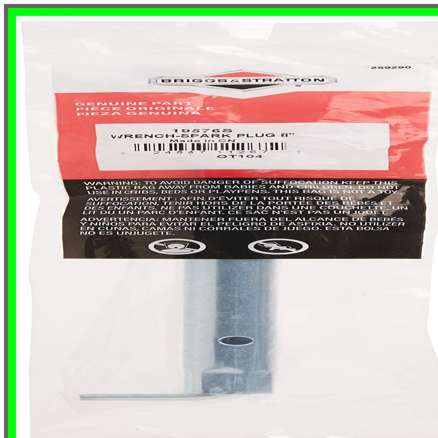 8-Inch Spark Plug Wrench for 19374S 690966 19576 Replacement Tools