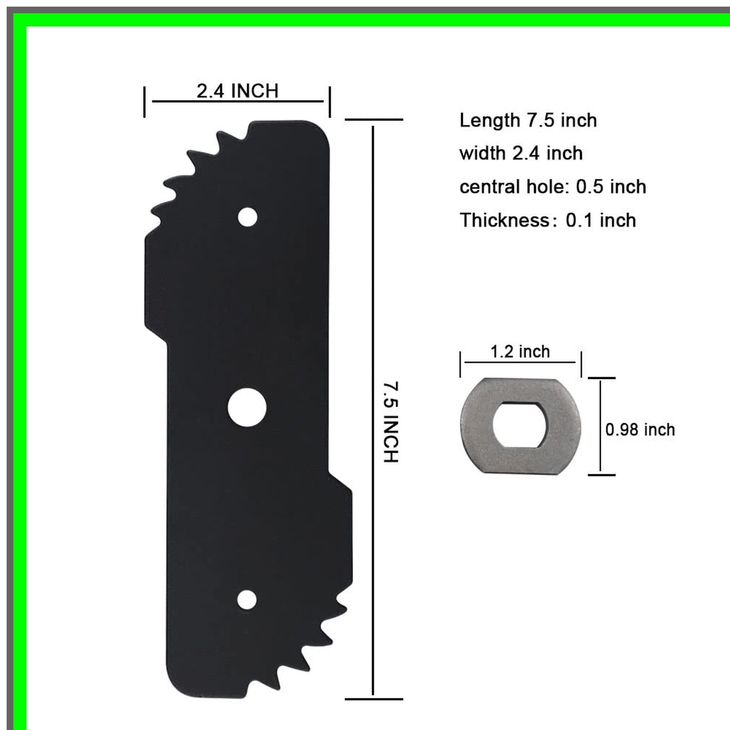 Heavy-Duty 7.5-Inch Edger Replacement Blade for Black & Decker Trimmers 2PK