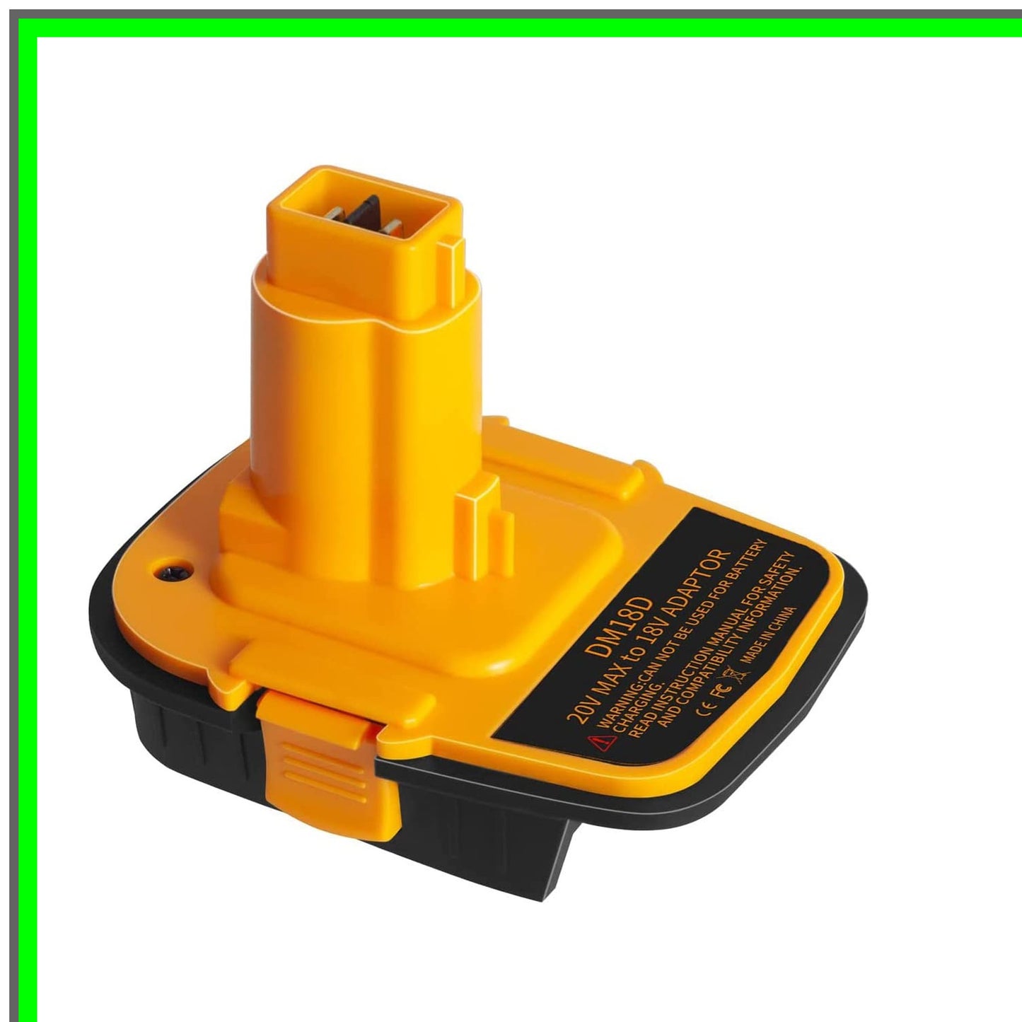 18V to 20V Battery Adapter for Milwaukee M18 Tools with USB Compatibility