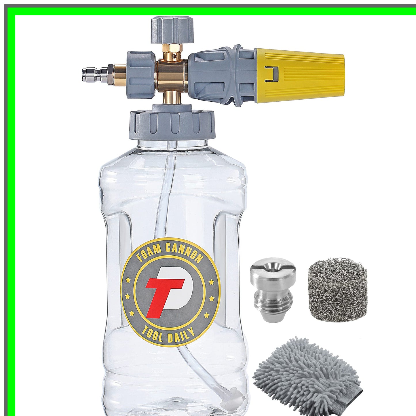 Adjustable Foam Cannon Blaster with Quick Connect and Extra Nozzle