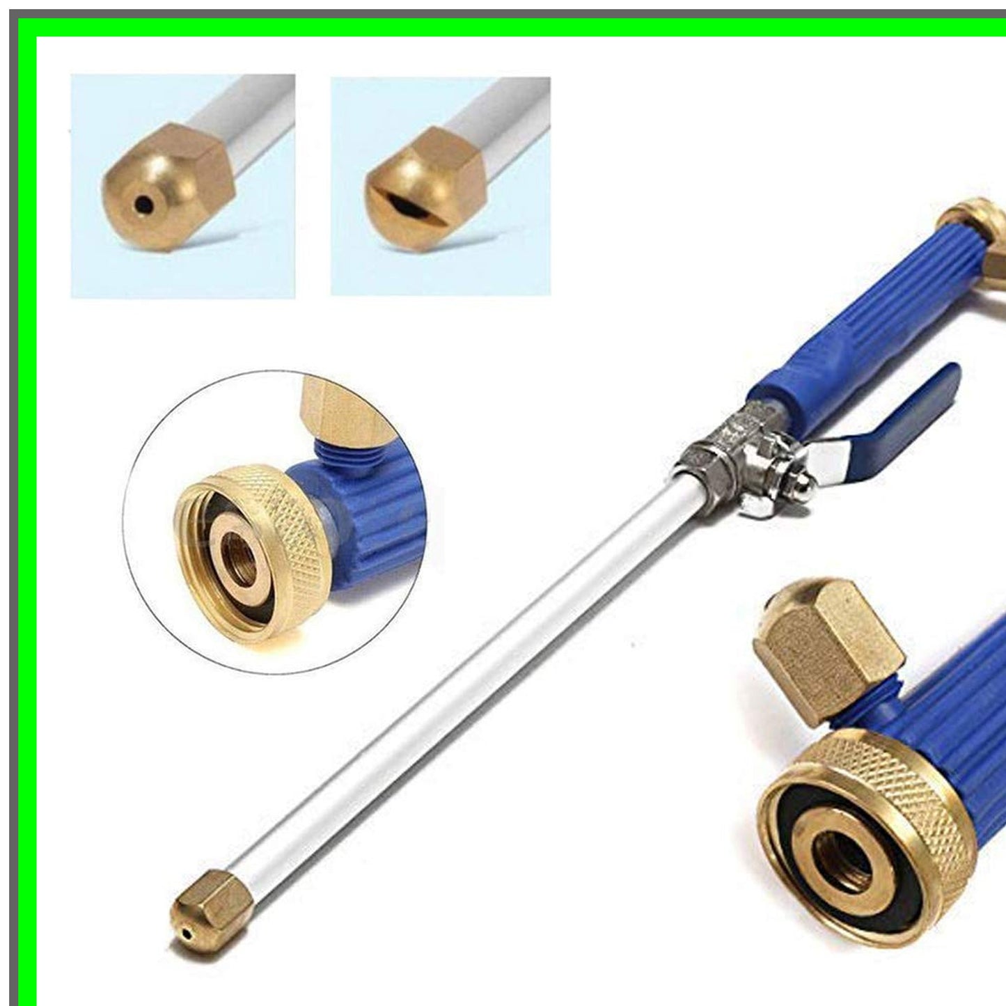 PowerJet Extendable Pressure Washer Wand with Dual Nozzle for Car and Garden