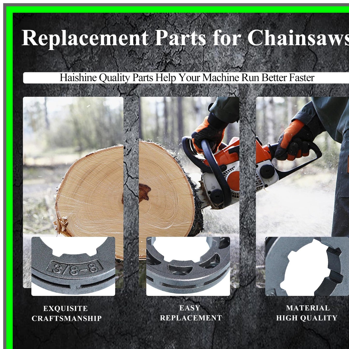 Sprocket Rim Replacement Kit for 2-Stroke Chainsaws 6Pc Set