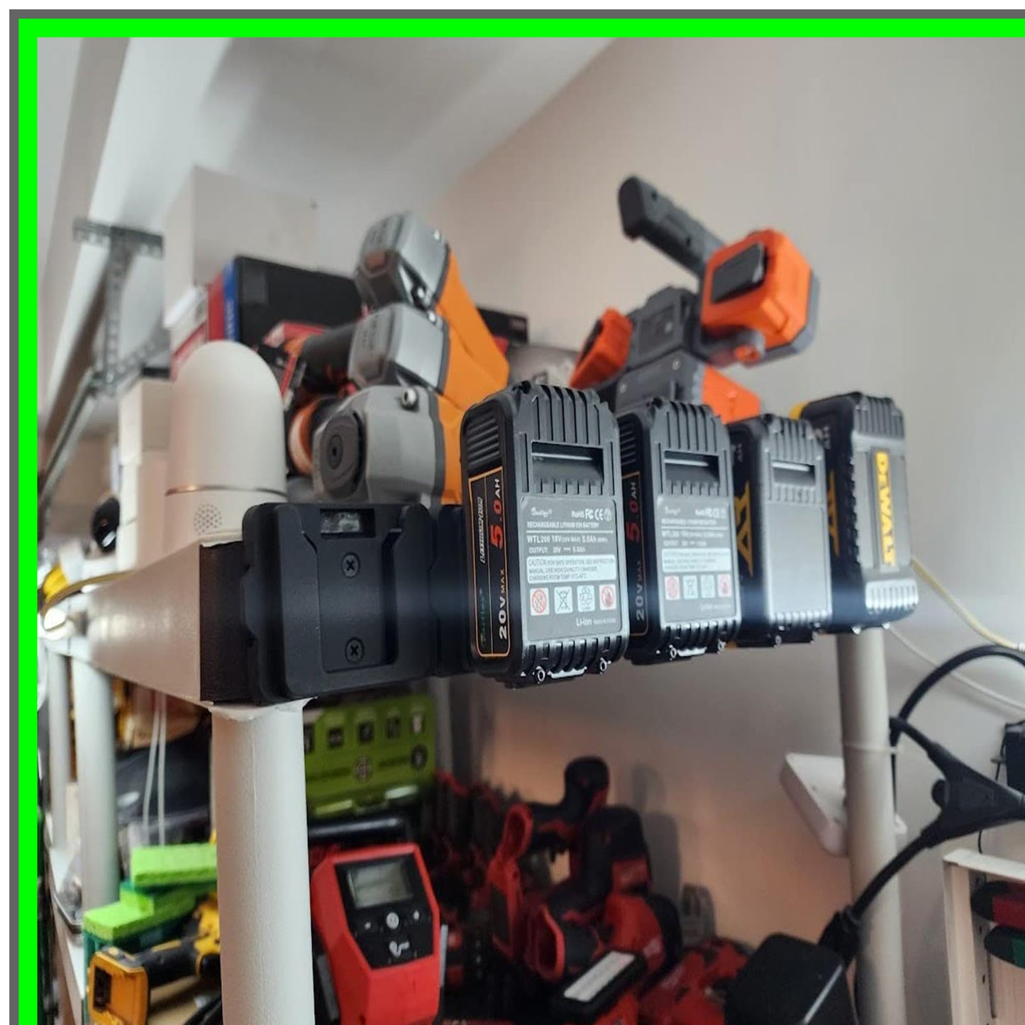 20V Battery Dock Holders - 10 Pack Storage Solution for DCB Series Batteries