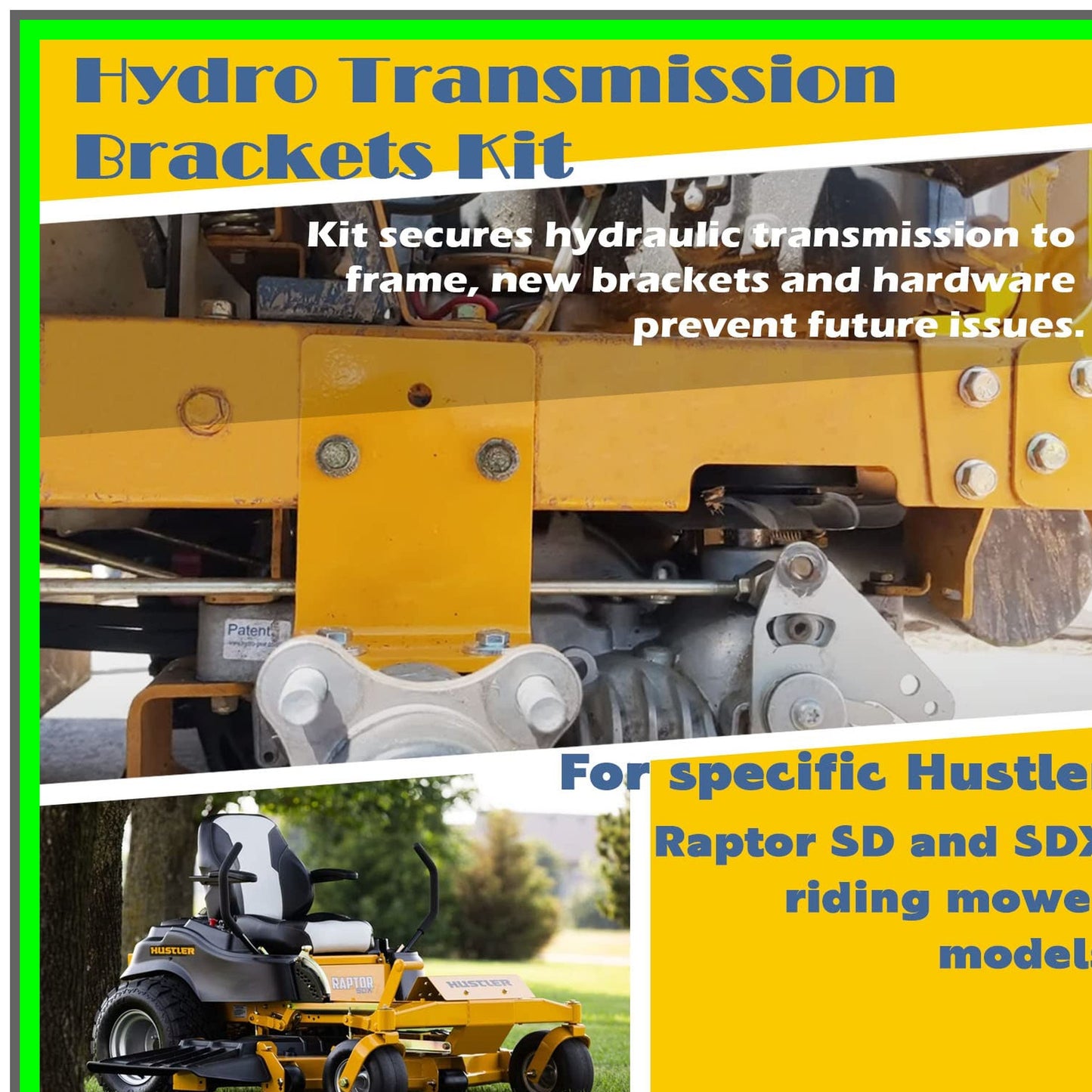 Hydro Bracket Kit for Hustler Raptor SD/SDX Zero Turn Mowers Replacement Parts