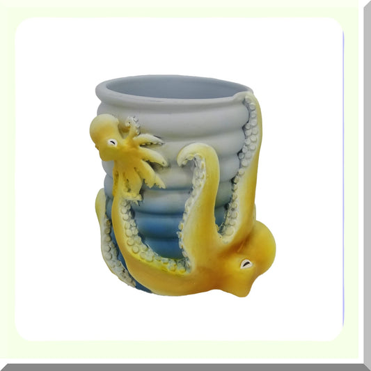 Resin Octopus Family Tumbler Ocean Blue