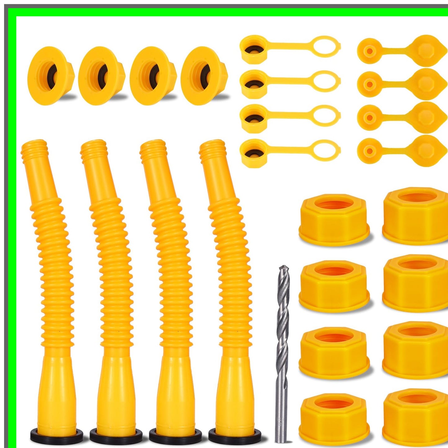 Easy Install No-Spill Gas Can Spout Replacement Kit for 1-10 Gallon Cans