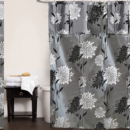 Erica Collection Grey Shower Curtain 70x72"