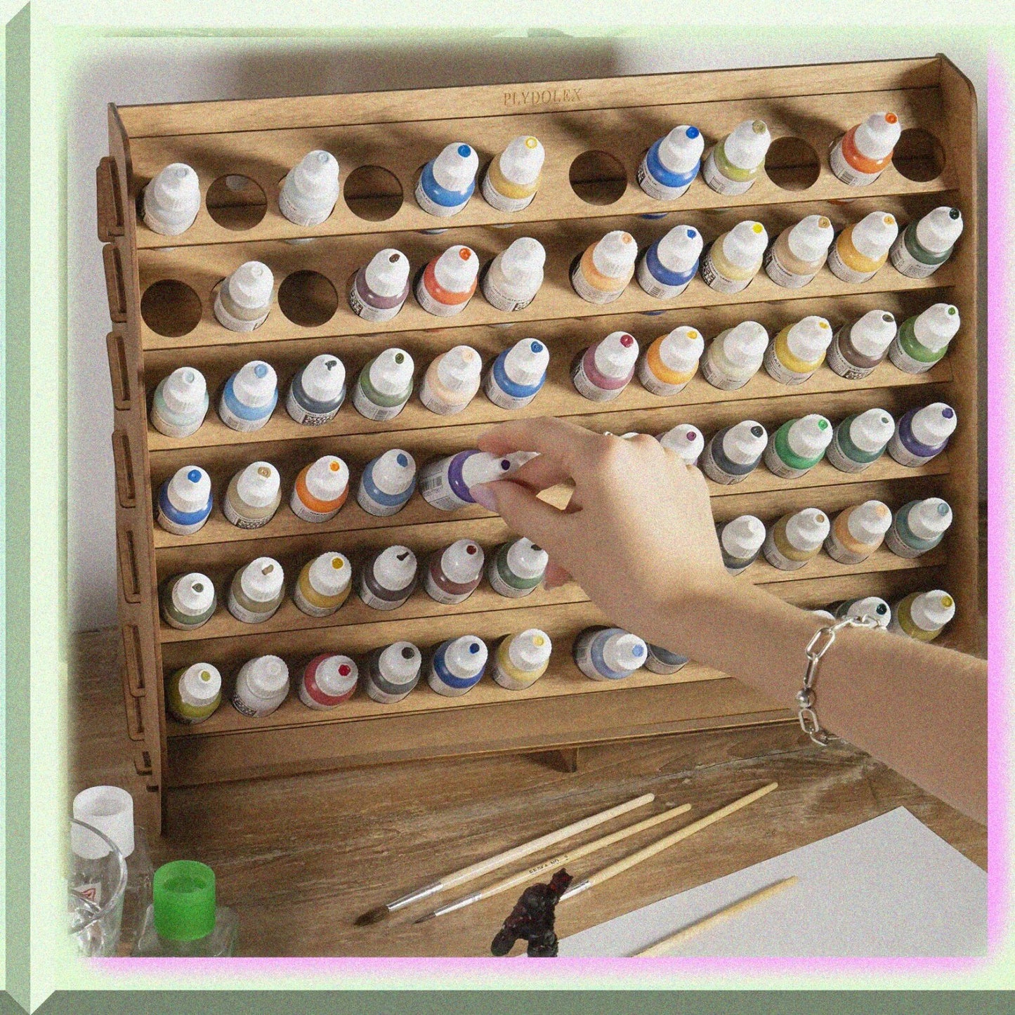 Paint Rack Organizer for Vallejo Miniature Paints 72 Holes