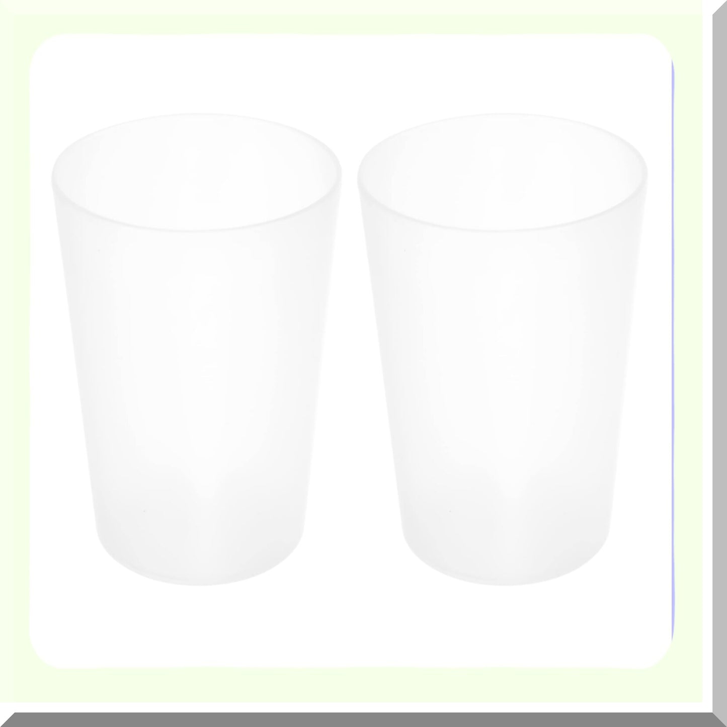 2pcs Clear Bathroom Tumblers 4.52x3.03 inches
