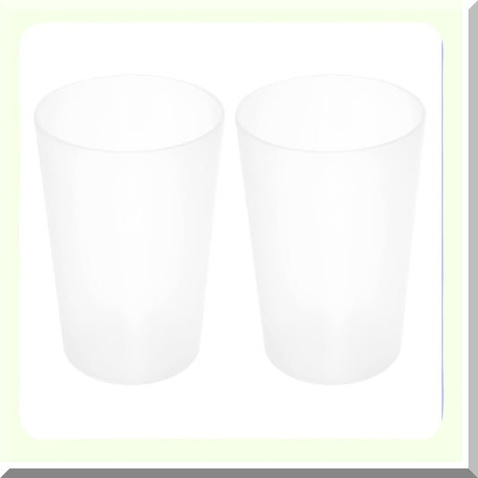 2pcs Clear Bathroom Tumblers 4.52x3.03 inches