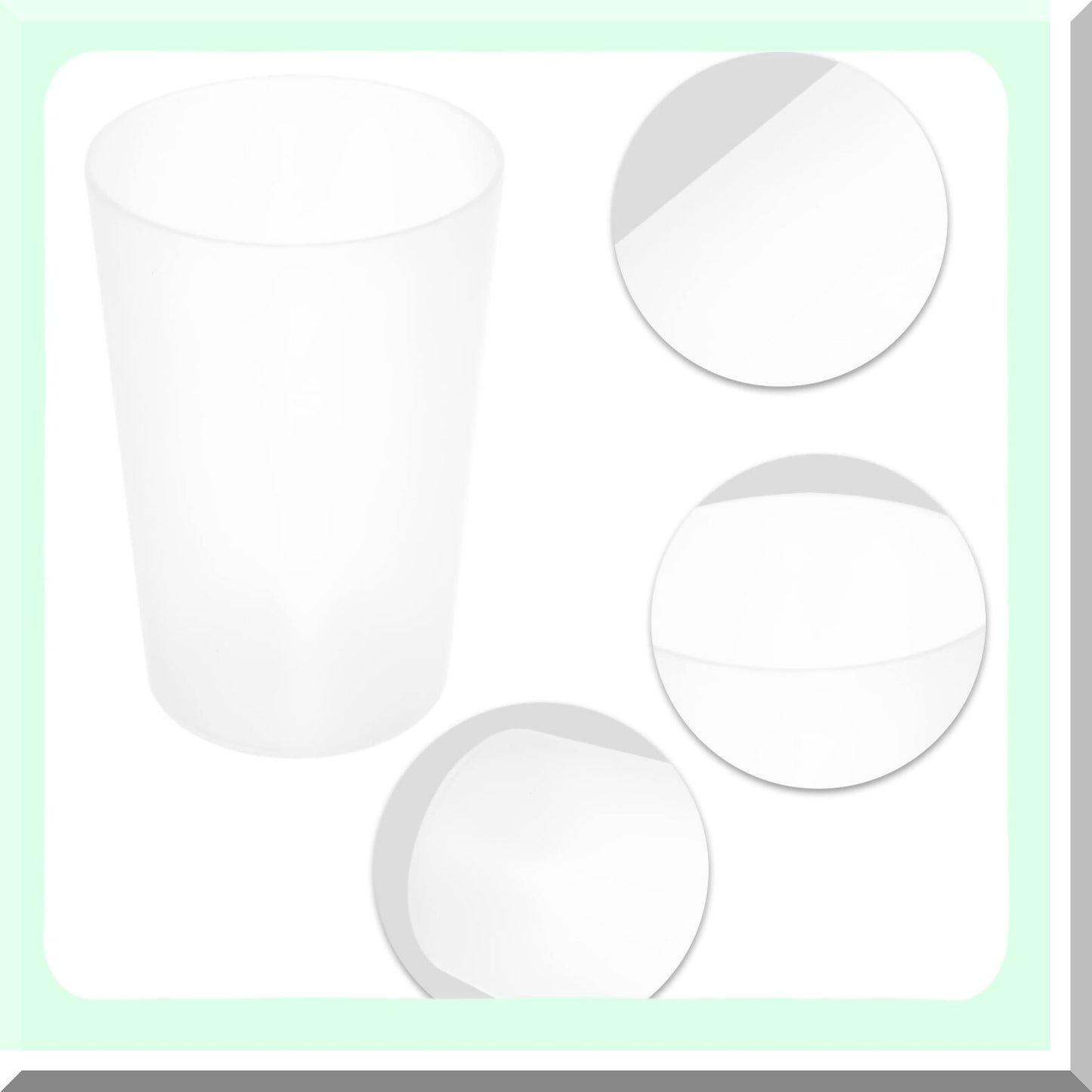 2pcs Clear Bathroom Tumblers 4.52x3.03 inches