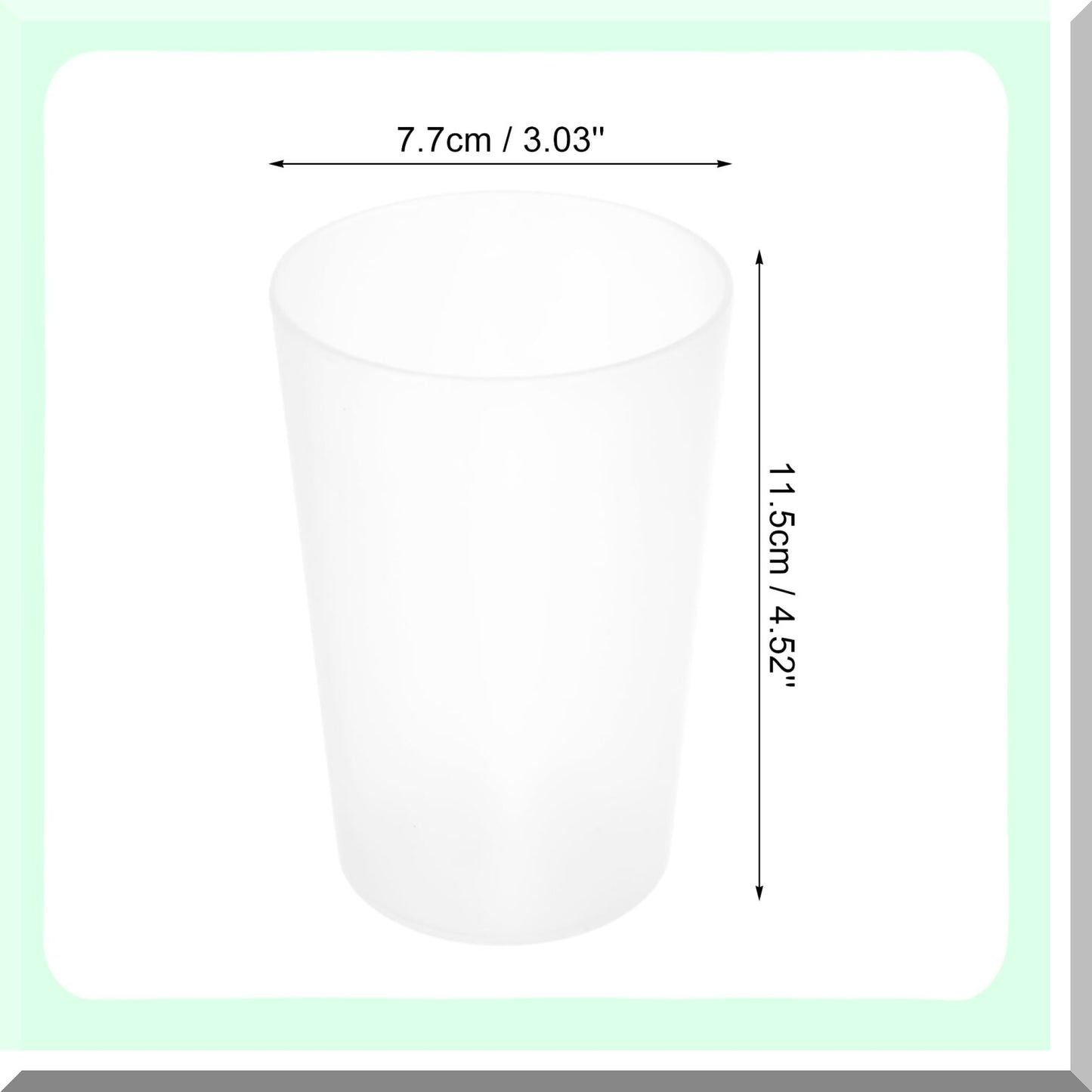 2pcs Clear Bathroom Tumblers 4.52x3.03 inches