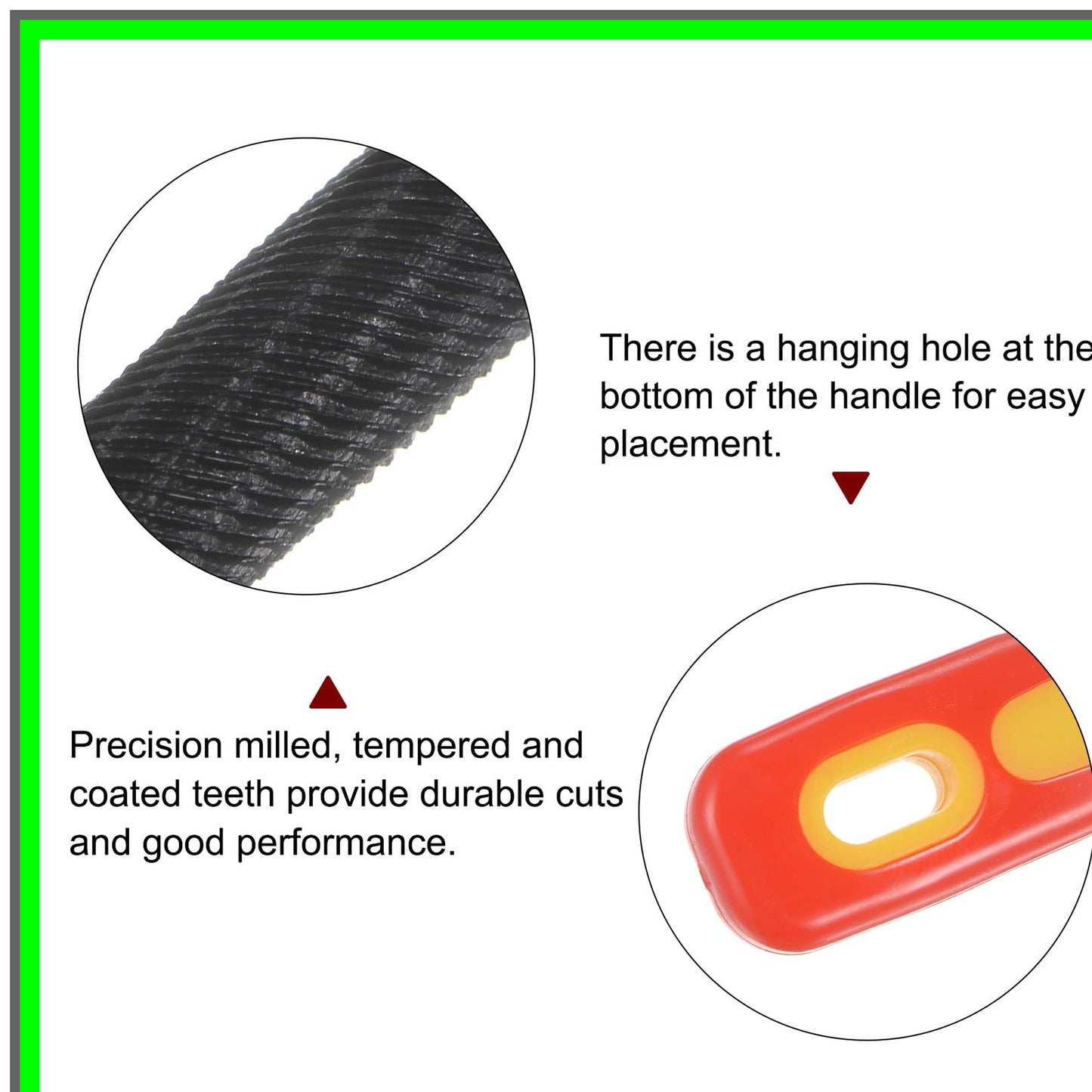 High Carbon Chainsaw File 5/32" Round Rasp with Ergonomic Handle