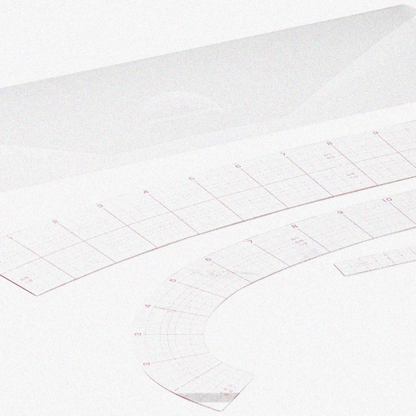 Curve Ruler Set, White, 3 Pack