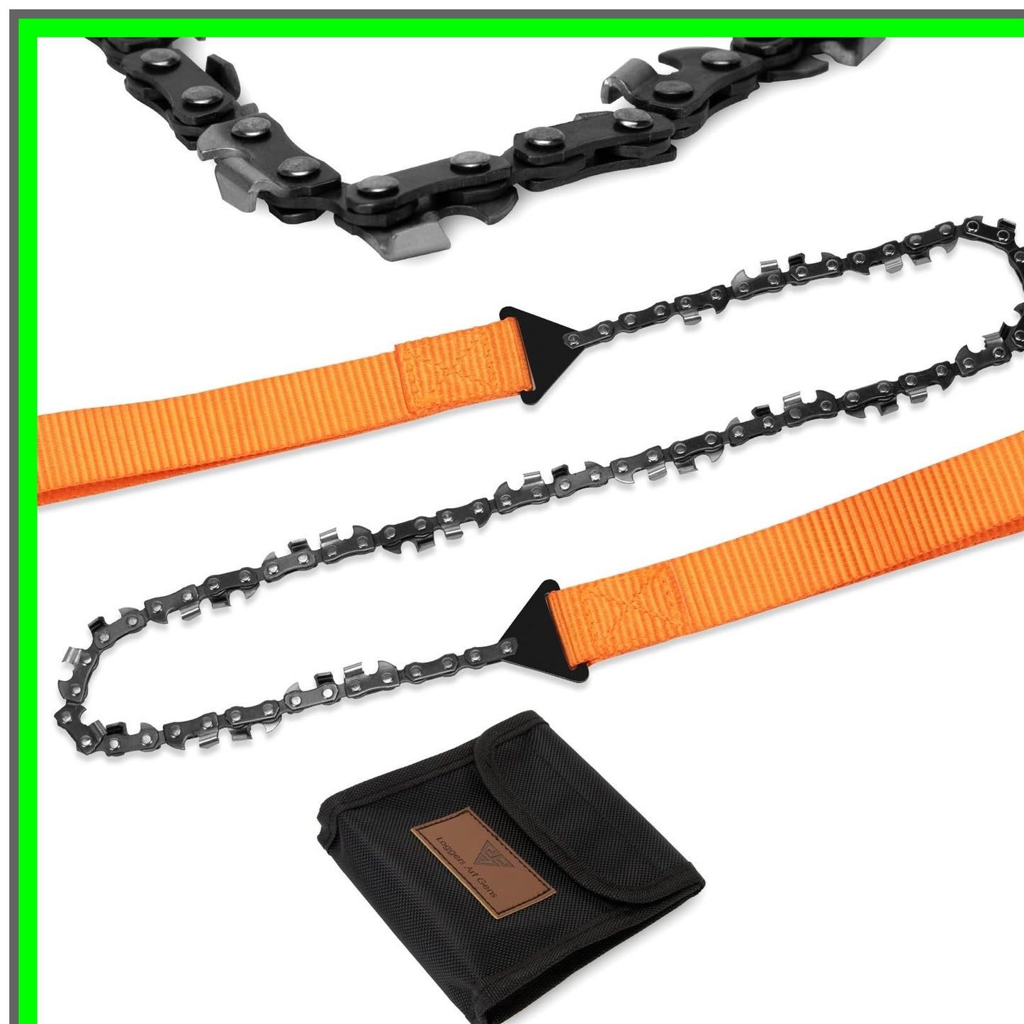 Compact Dual-Sided Pocket Chain Saw with Fast Cutting Blade for Outdoor Survival